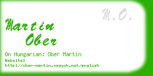 martin ober business card